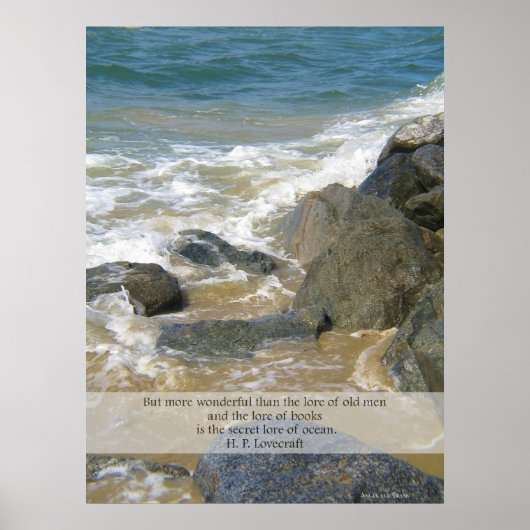 Poster Lore of Ocean quote - scène de Newport Beach (Devant)