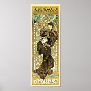 Poster LORENZACCIO Theatre De Le Renaissance Vieux frança