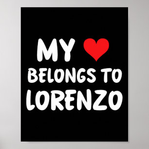 Poster Lorenzo - Mon cœur appartient à Lorenzo - Amour