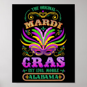 Poster L'original Mardi Gras Mobile Alabyma 1703