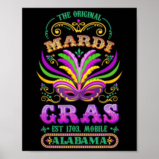 Poster L'original Mardi Gras Mobile Alabyma 1703 (Devant)