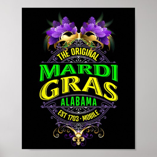 Poster L'original mobile Alabyma Mardi Gras (Devant)