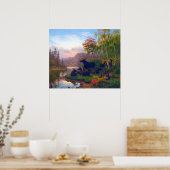 Poster L'orignal majestueux dans un paysage d'automne sué (Cuisine)