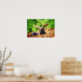 Poster L'orignal pond à l'aquarelle peindre l'art de la f (Cuisine)