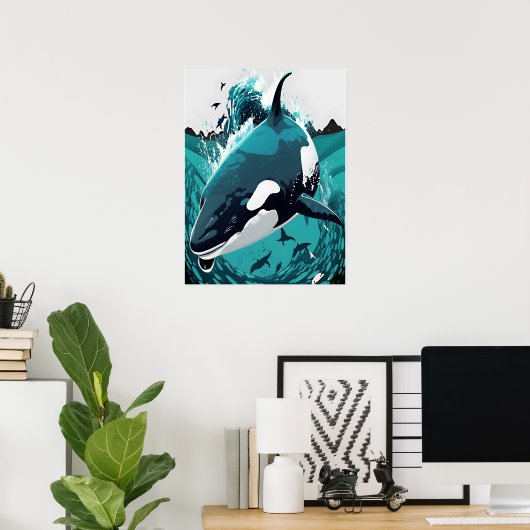 Poster l'orque (Bureau à domicile)