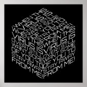 Poster Lorsque ce virus dépasse le cube de texte blanc (Devant)