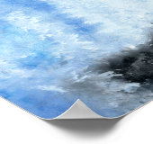 Poster Lorsque les vagues de l'océan s'écrasent sur la co (Coin)