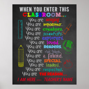 Poster Lorsque Vous Entrez Cette Règle De Classe