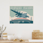 Poster Los Angeles à New York par Air (Cuisine)