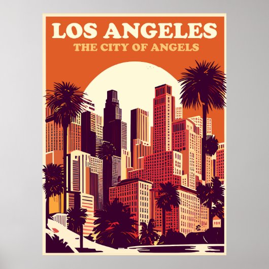 Poster Los Angeles à Orange, Travel (Devant)
