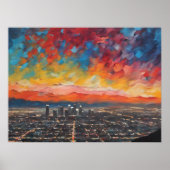 Poster Los Angeles at Sunset Abstrait sans cadre (Devant)