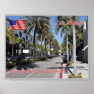 Poster Los Angeles - Beverly Hills - Rodeo Drive - États-