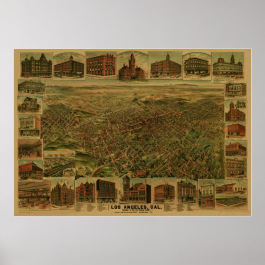 Poster Los Angeles CA 1891 (Devant)
