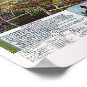 Poster Los Angeles, CA Carte panoramique - 1894 (Coin)