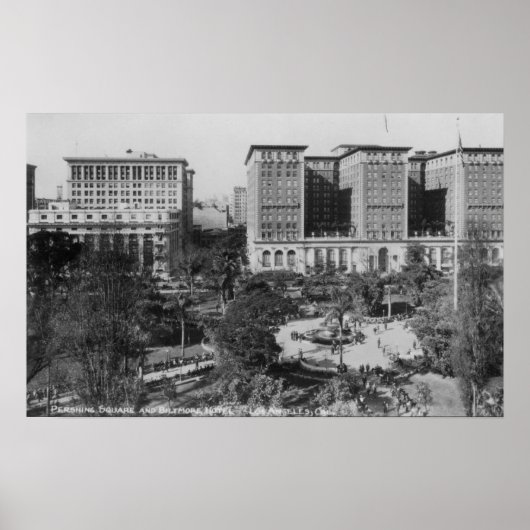 Poster Los Angeles, CA Perishing Carré et Biltmore (Devant)