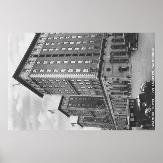 Poster Los Angeles, CA Vue de Biltmore Hotel (Devant)