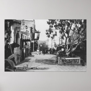 Poster Los Angeles, CA Vue de la rue Olvera