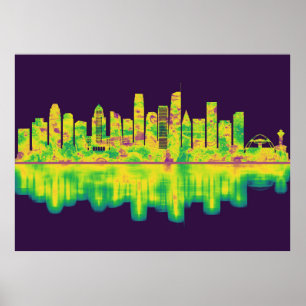 Poster Los Angeles California Skyline