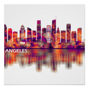 Poster Los Angeles California Skyline