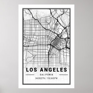 Poster Los Angeles California USA Cities Travel City Cart