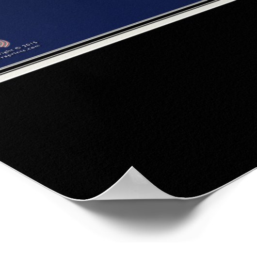 Poster Los Angeles Californie - Carte satellite spatiale (Coin)