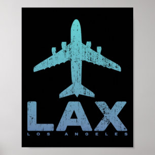 Poster Los Angeles Californie code aéroport Lax La Vacanc