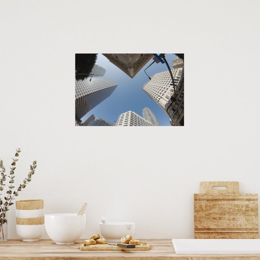 Poster Los Angeles Downtown Skyline (Cuisine)