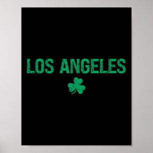 Poster Los Angeles Shamrock irlandais St Patrick's Day 1