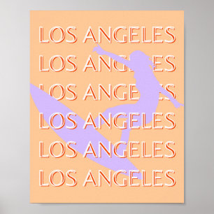 Poster Los Angeles Travel Art, Californie, Travel Art