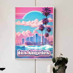 Poster Los Angeles Vaporwave Travel