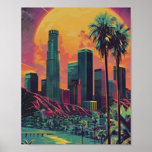 Poster Los Angeles Vintage (Devant)
