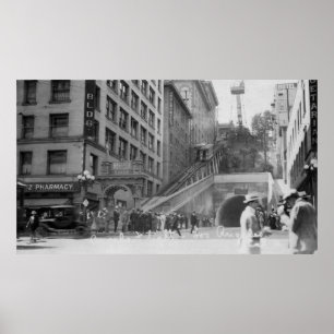 Poster Los Angeles, voitures de rue de vol de CA Andels