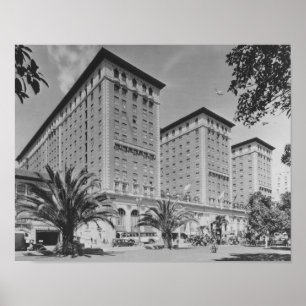 Poster Los Angeles, vue de CA d'hôtel de Biltmore et