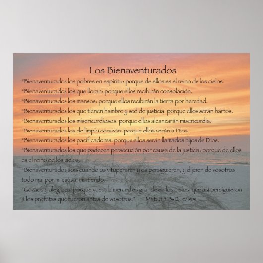 Poster Los Bienaventurados (version horizontale) (Devant)