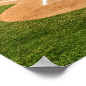 Poster Losange de Baseball Sous un Ciel Bleu Clair (Coin)