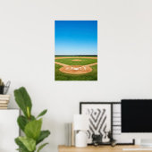 Poster Losange de Baseball Sous un Ciel Bleu Clair (Bureau à domicile)