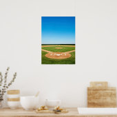 Poster Losange de Baseball Sous un Ciel Bleu Clair (Cuisine)
