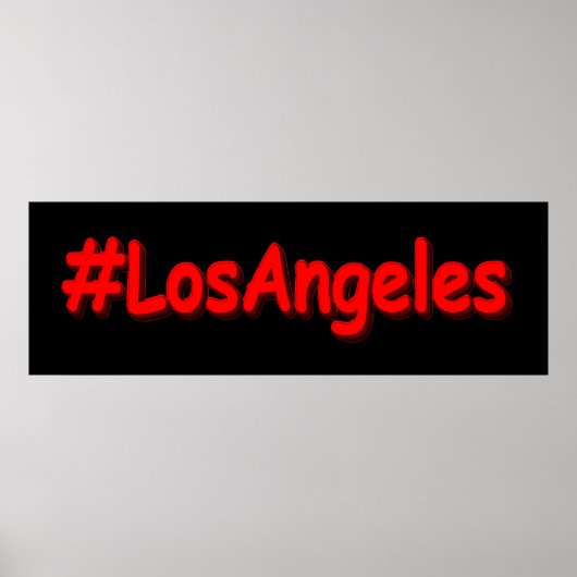 Poster "#LosAngeles" Joli design. Commandez dès maintenan (Devant)
