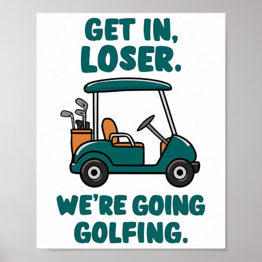 Poster Loser On va faire du golf Funny Retro Golf (Devant)