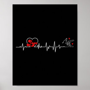 Poster Loss Heartbeat Hand Sign Language Loss Awa