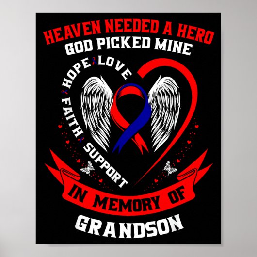 Poster Loss In Memory Of Grandson Chd Awareness Month Gra (Devant)