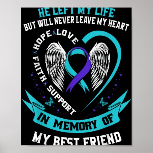 Poster Loss In Memory Of My Friend Suicide Awareness (Devant)