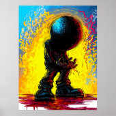 Poster Lost in the Abyss - Surreal Expressionist Art (Devant)