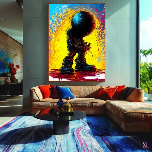 Poster Lost in the Abyss - Surreal Expressionist Art