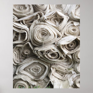 Poster Lot textile blanc
