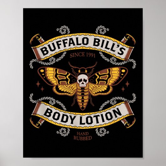 Poster Lotion corporelle Goth - Mort Tête de la Mousse - (Devant)