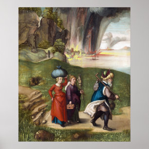 Poster Lot's Escape - Albrecht Durer - c1496