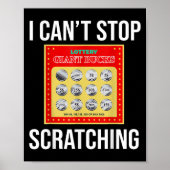 Poster Lottery I Can't Stop Scratching - Scratch Ticket (Devant)
