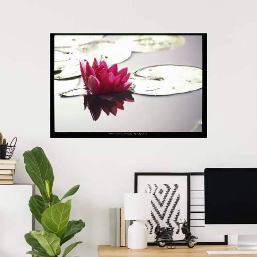 Poster lotus (Bureau à domicile)
