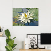 Poster Lotus blanc (Bureau à domicile)